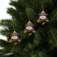 Ceramic Ornament — "A Savior Was Born" Nativity Christmas Tree Decoration