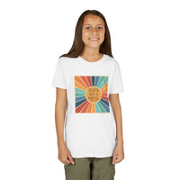 Youth Tee — 'Created With A Purpose' Retro Sunburst Kids T-Shirt