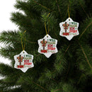 Ceramic Ornament — "I Will Praise Him In Every Season" Nativity Christmas Tree Decoration