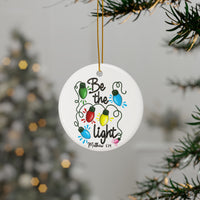 Ceramic Ornament — "Be The Light" Nativity Christmas Tree Decoration