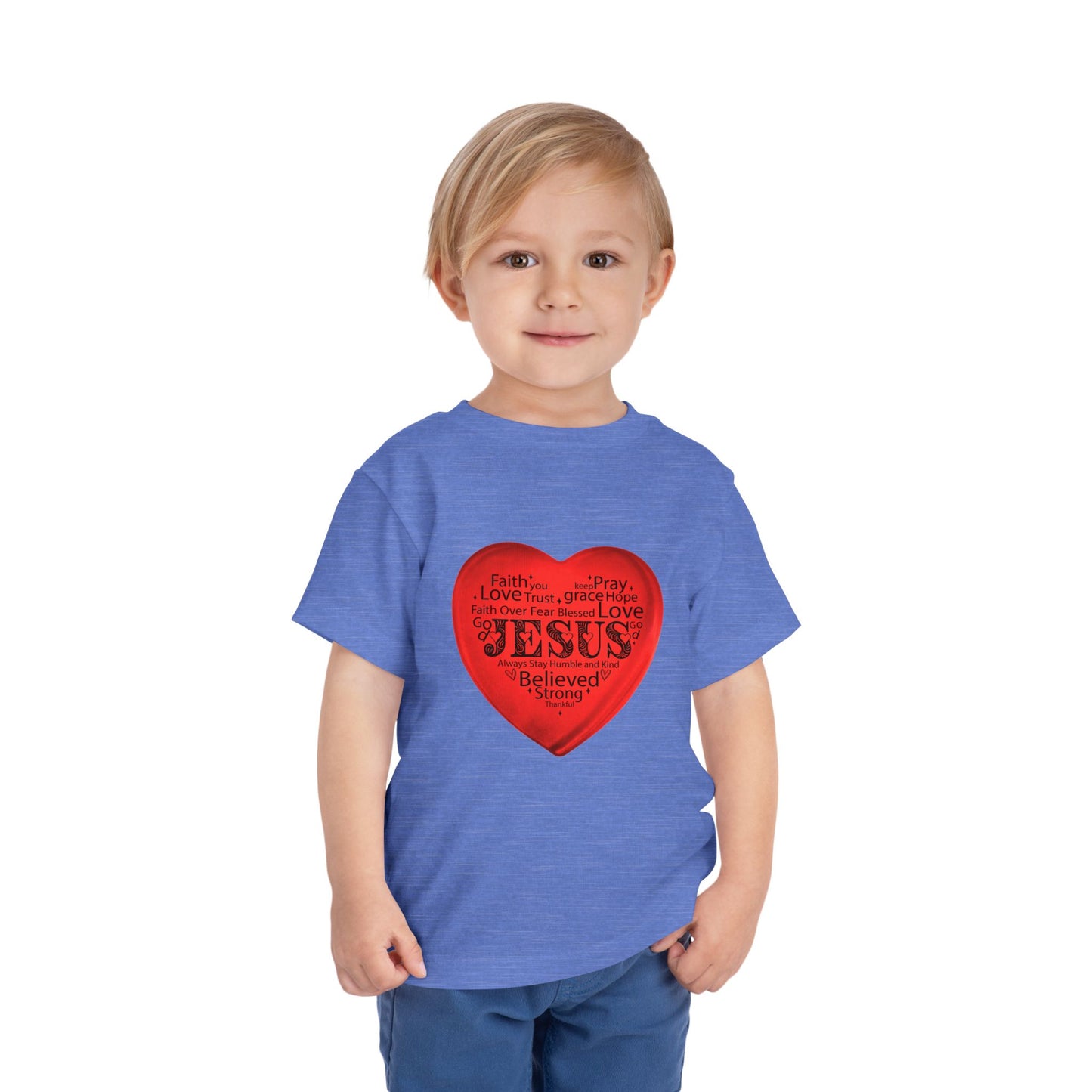 Jesus T-Shirt Christian Shirt for Toddlers Short Sleeve Tee Christian Toddler Christmas Shirt