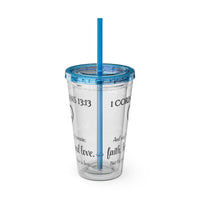 Faith Hope Love Water Tumbler - Christian Gifts for Women Men - Faith Based Gifts