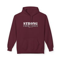 Strong & Courageous Hoodie — Inspirational Motivational Pullover