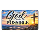 With God All Things Are Possible Christian Desk Mat