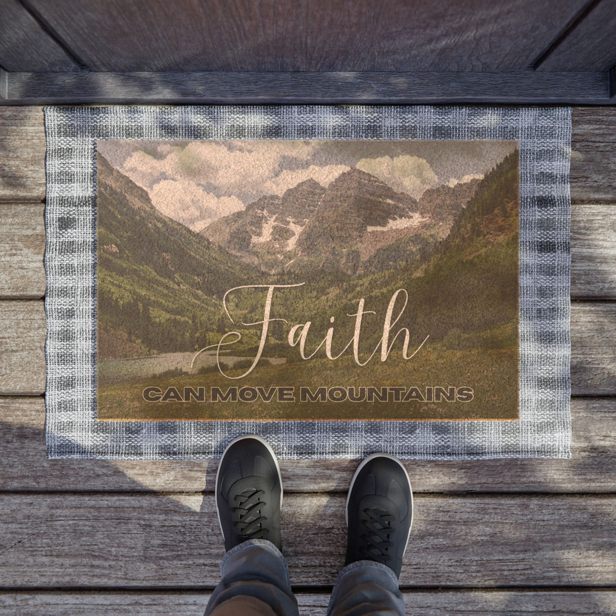Christian Welcome Doormat — Faith-Inspired Front Door Mat