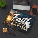 Faith Over Fear Christian Desk Mat