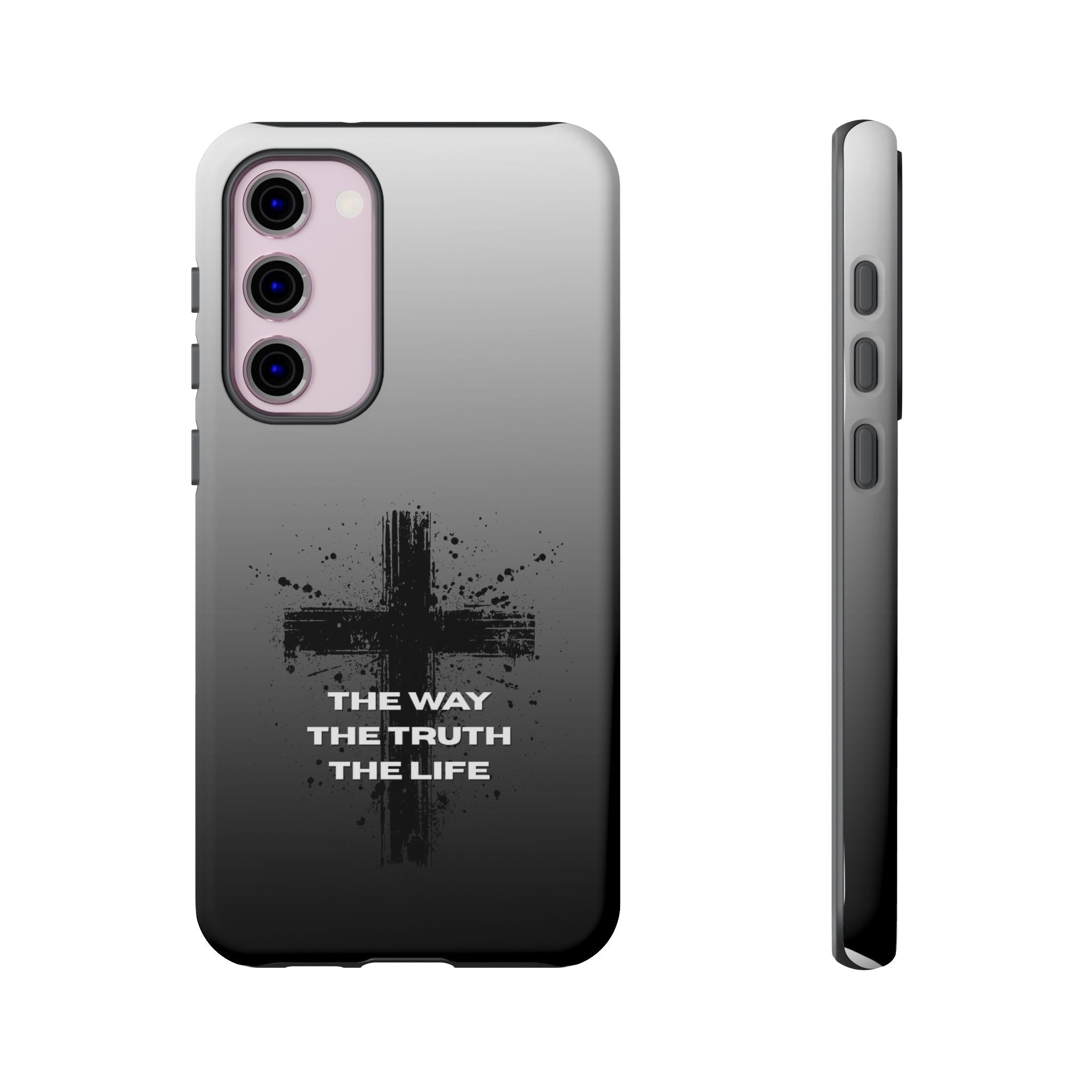 Christian Cross Phone Case — "The Way The Truth The Life" Protective Phone Cover
