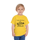 Happy Birthday Jesus Christian Christmas Shirt for Toddlers Short Sleeve Tee Christian Toddler Christmas Shirt