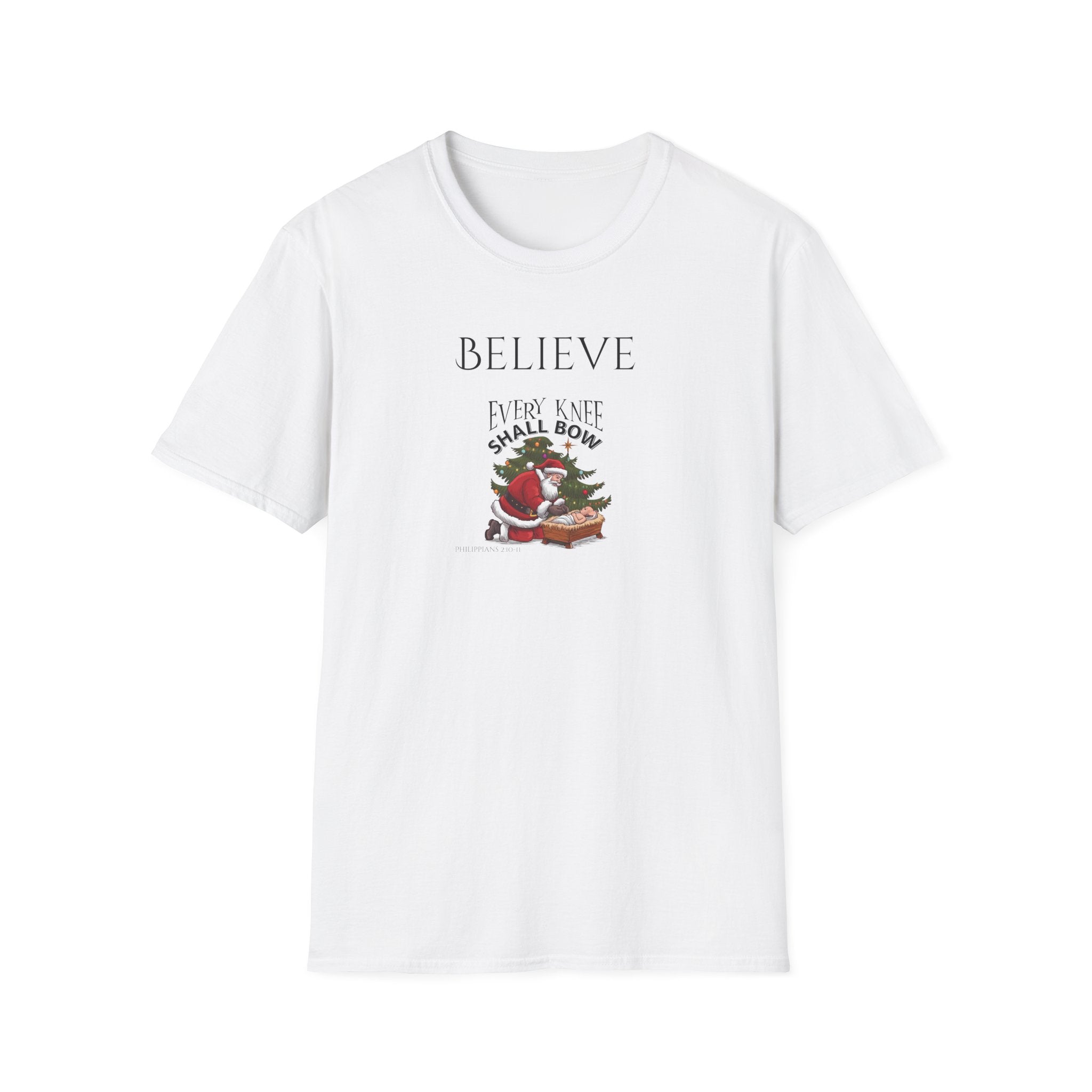 Believe Every Knee Shall Bow Christian Shirt for Women Men Shirts for Christians