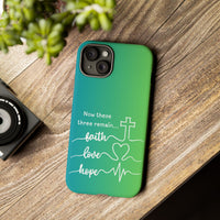 iPhone - 'Faith Love Hope' Christian Cross Protective Cover