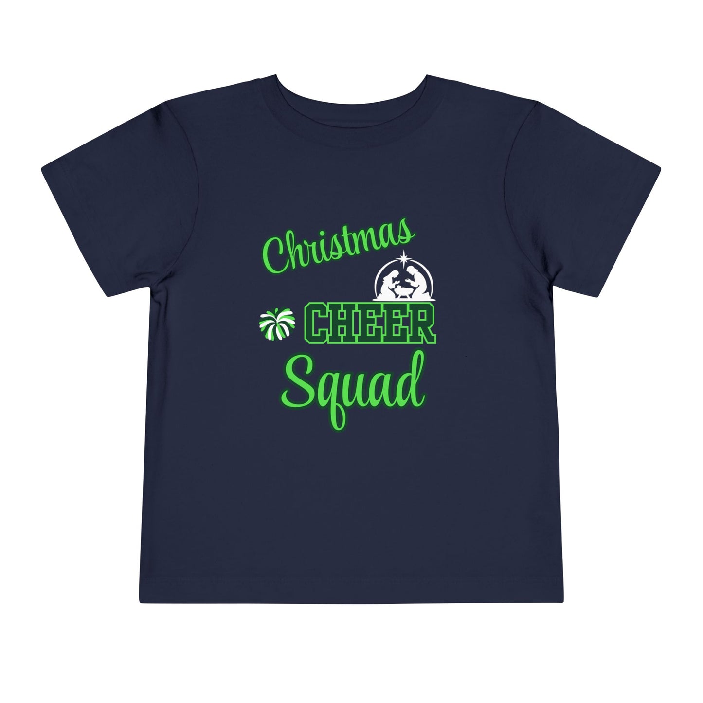 Christmas Cheer Squade Christian Christmas Shirt for Toddlers Short Sleeve Tee Christian Toddler Christmas Shirt