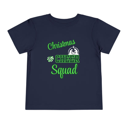 Christmas Cheer Squade Christian Christmas Shirt for Toddlers Short Sleeve Tee Christian Toddler Christmas Shirt