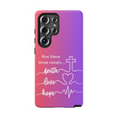 Samsung Faith, Love & Hope Gradient Phone Case — 'Now These Three Remain' Christian Protective Case