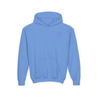 Back design - Youth Hoodie — 'I Timothy 6:7' Colorful Faith Graphic Hoodie (All You Need Is God)