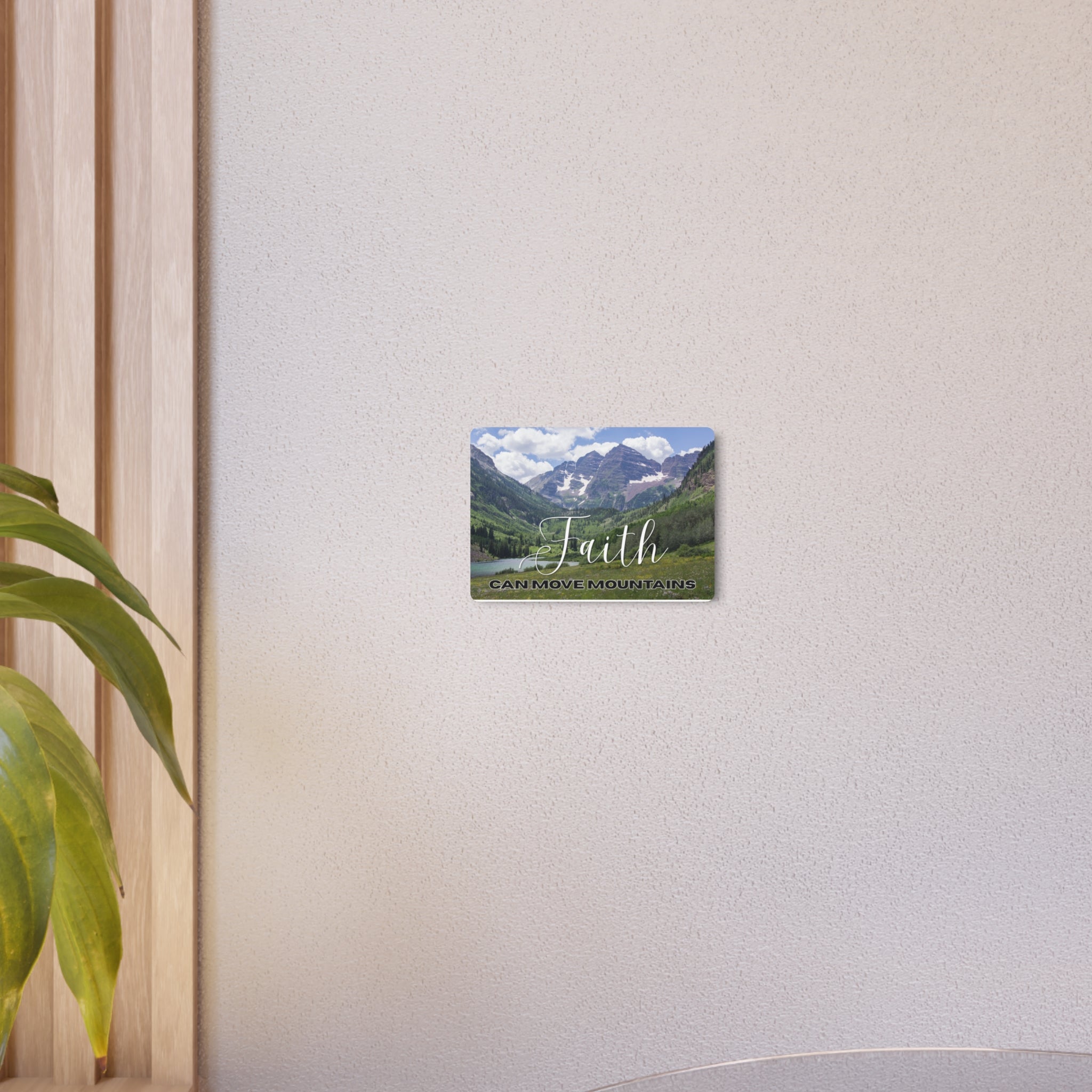 Faith Wall Art - Faith Can Move Mountains - Metal - Inspirational Wall Art Christian Gifts for Women Men