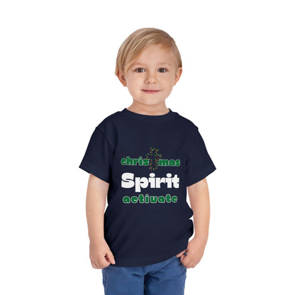 Christmas Spirit Activate Christian Christmas Shirt for Toddlers Short Sleeve Tee Christian Toddler Christmas Shirt