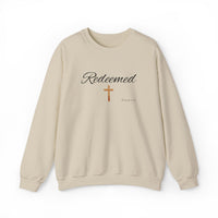 Embroidered Redeemed Psalm 77:15 Unisex Heavy Blend Crewneck Sweatshirt
