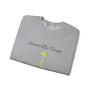 Embroidered Saved By Grace Ephesians 2:8-9 Unisex Heavy Blend Crewneck Sweatshirt