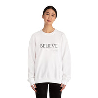 Embroidered Believe John 3:16 Unisex Heavy Blend Crewneck Sweatshirt