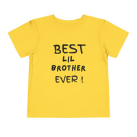 Best Lil Brother Ever Toddler Tee, Cute Kids Shirt, Sibling Gift, Birthday Gift for Toddlers, Family Matching Tee, Baby Shower Present