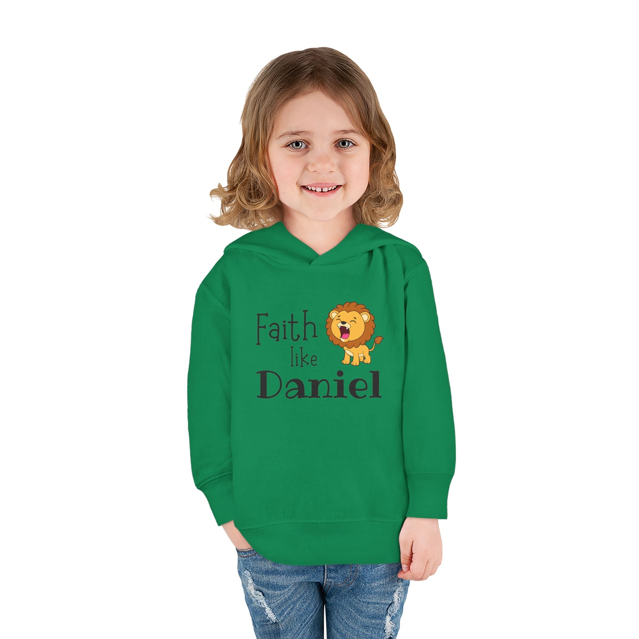 Toddler Hoodie — "Faith Like Daniel" Lion Christian Pullover