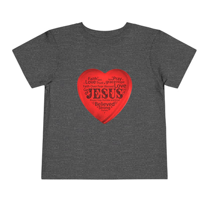 Jesus T-Shirt Christian Shirt for Toddlers Short Sleeve Tee Christian Toddler Christmas Shirt
