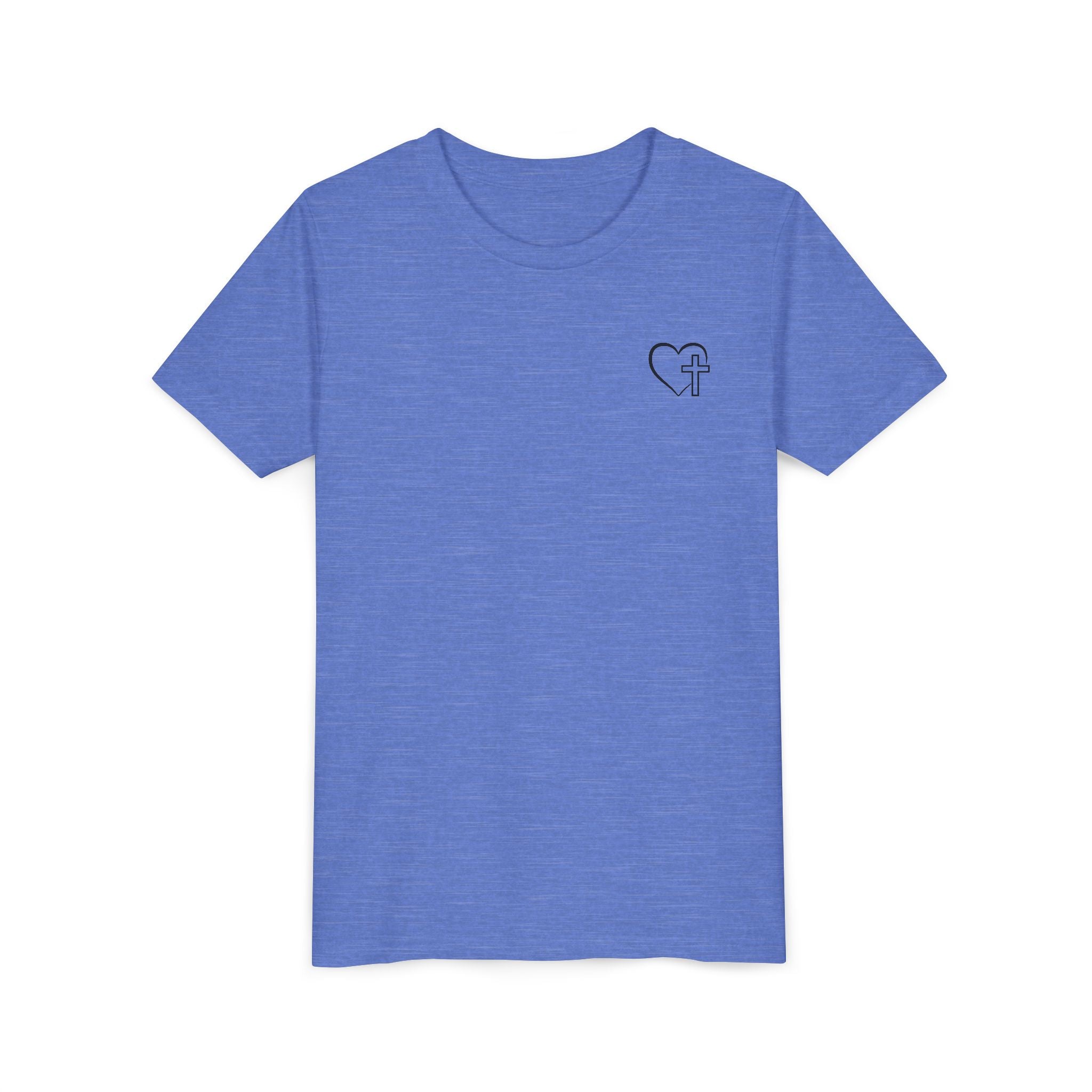 Back design - Youth Tee - "Jesus Has My Back" Christian Faith Shirt