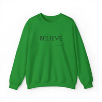 Embroidered Believe John 3:16 Unisex Heavy Blend Crewneck Sweatshirt