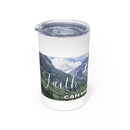 Faith Can Move Mountains Vacuum Insulated Tumbler | 11oz Travel Mug | Christian Gifts for Women Men | Faith Based Gifts
