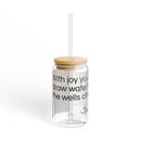 Sipper Glass, 16oz - Isaiah 43:2 - Christian Gifts for Women Men - Faith Based Gifts