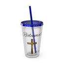 Redeemed Water Tumbler - Christian Gifts for Women Men - Faith Based Gifts