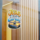 Jesus Is My Copilot – Mountain Sunset Christian Vinyl Sticker