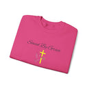 Embroidered Saved By Grace Ephesians 2:8-9 Unisex Heavy Blend Crewneck Sweatshirt