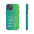 iPhone - 'Faith Love Hope' Christian Cross Protective Cover