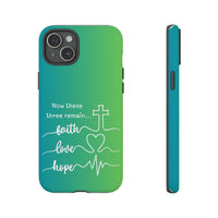 iPhone - 'Faith Love Hope' Christian Cross Protective Cover