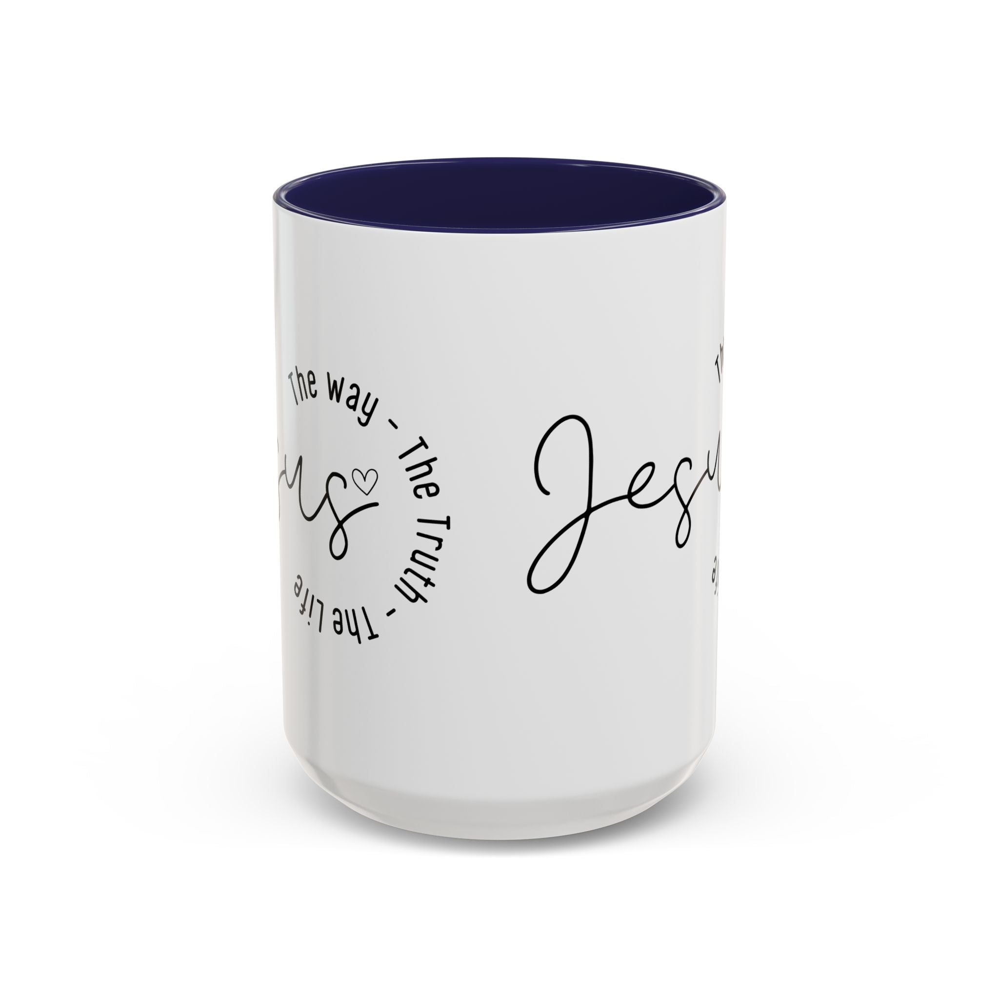 Jesus Coffee Mug – Script Faith Mug with “Jesus: The Way • The Truth • The Life” – Inspirational Religious Gift