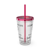 Faith Hope Love Water Tumbler - Christian Gifts for Women Men - Faith Based Gifts