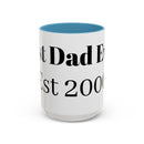 Best Dad Ever Est. 2000 Accent Coffee Mug – Personalized Gift for Dad
