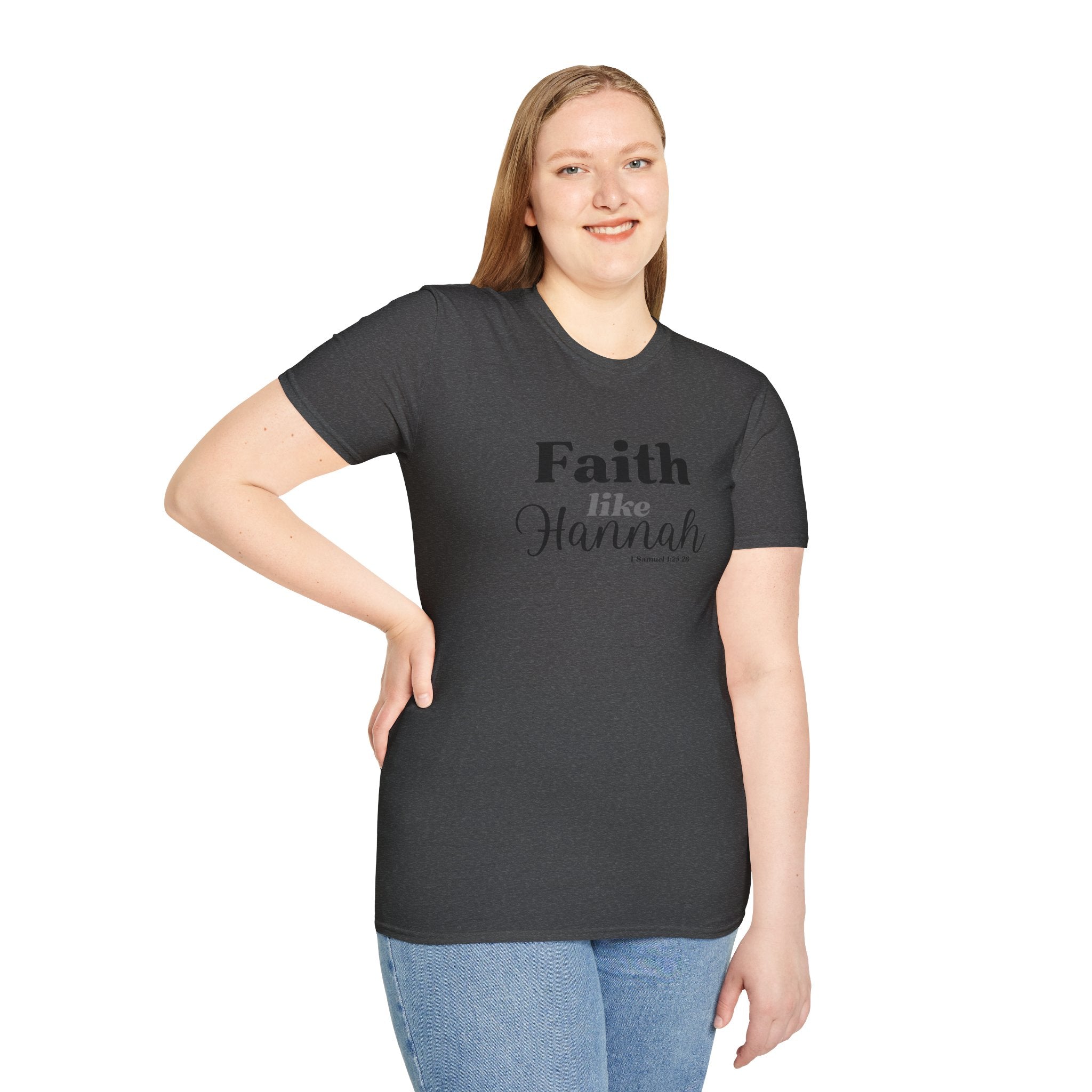 Faith Like Hannah Christian T-Shirt — Inspirational Scripture Tee (1 Samuel 1:27)