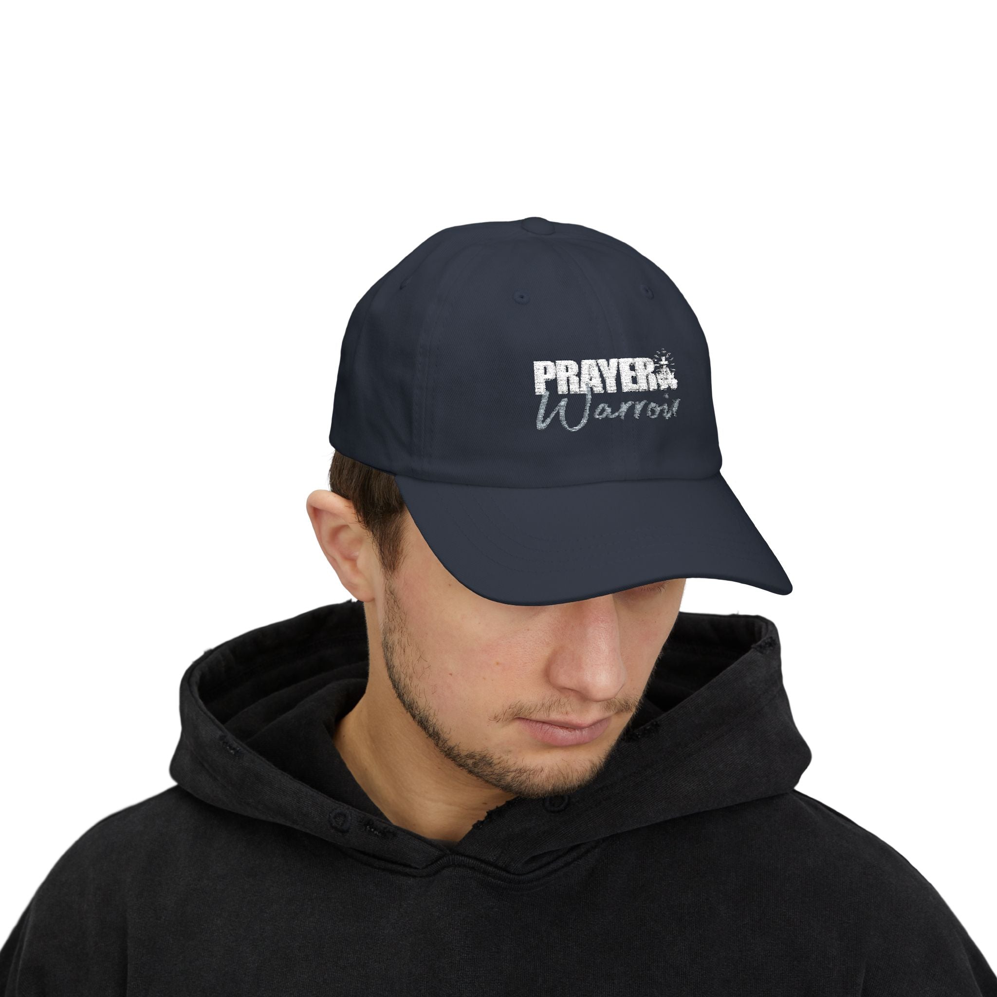 Prayer Warrior Dad Cap — Embroidered Faith Baseball Hat