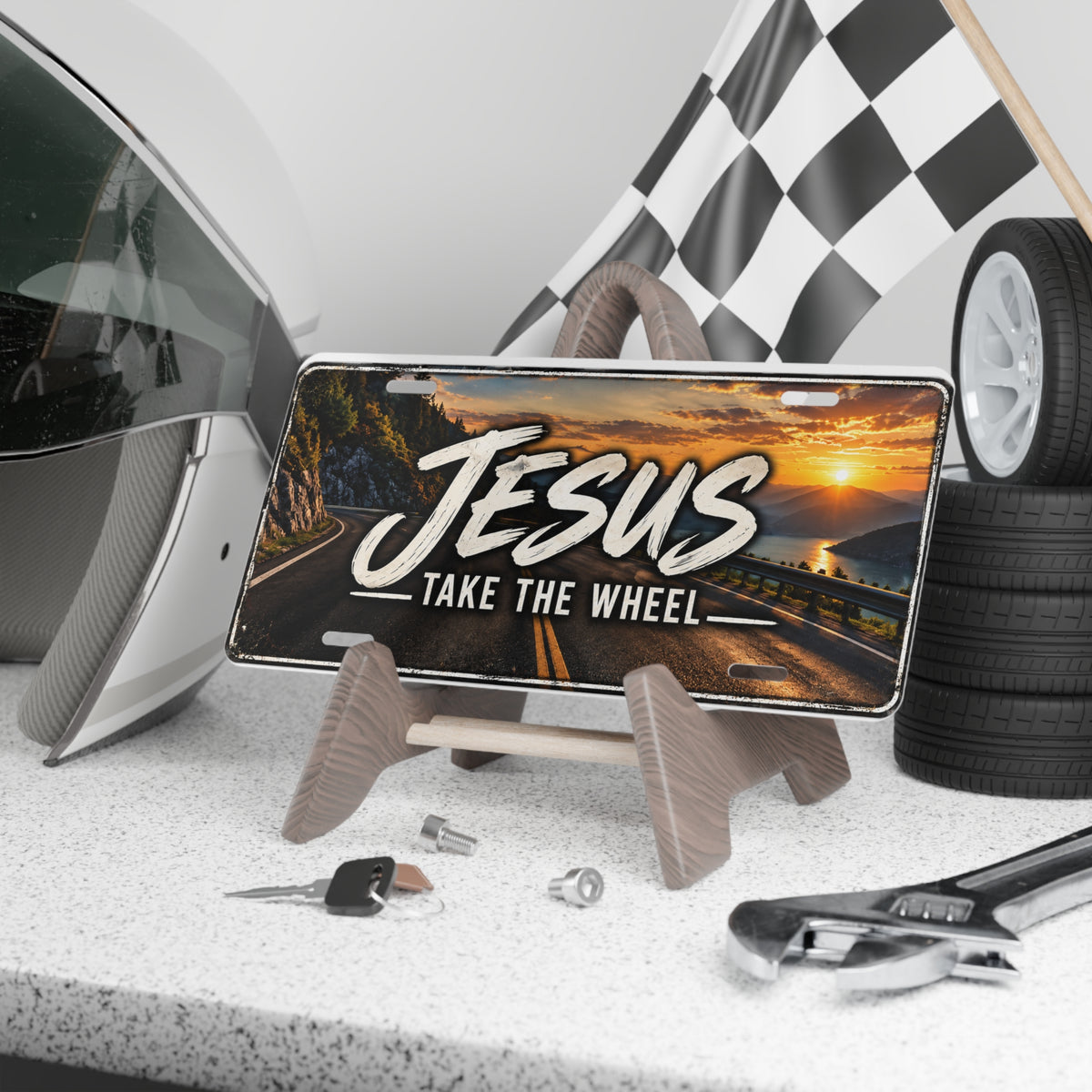 Jesus Take the Wheel Christian Vanity Plate