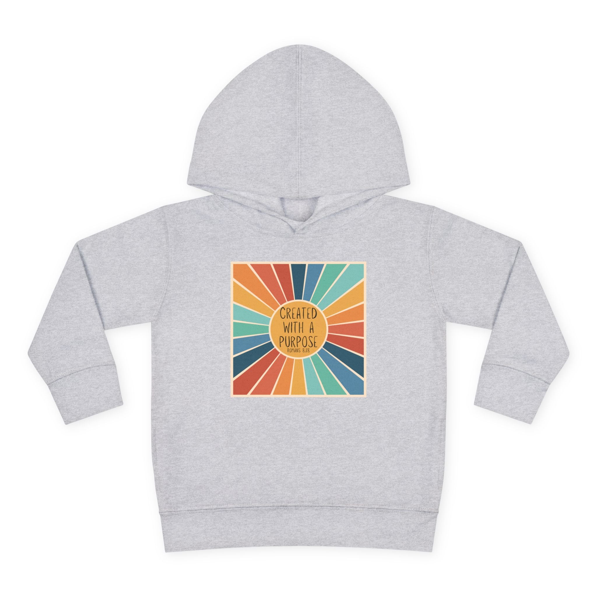 Toddler Hoodie — "Created With A Purpose" Retro Sunburst Pullover