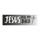 Jesus Has My Back Car Magnet — Faith-Based Christian Cross Magnetic Decal