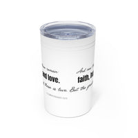 Faith Hope Love Vacuum Insulated Tumbler | 11oz Travel Mug | Christian Gifts for Women Men | Faith Based Gifts