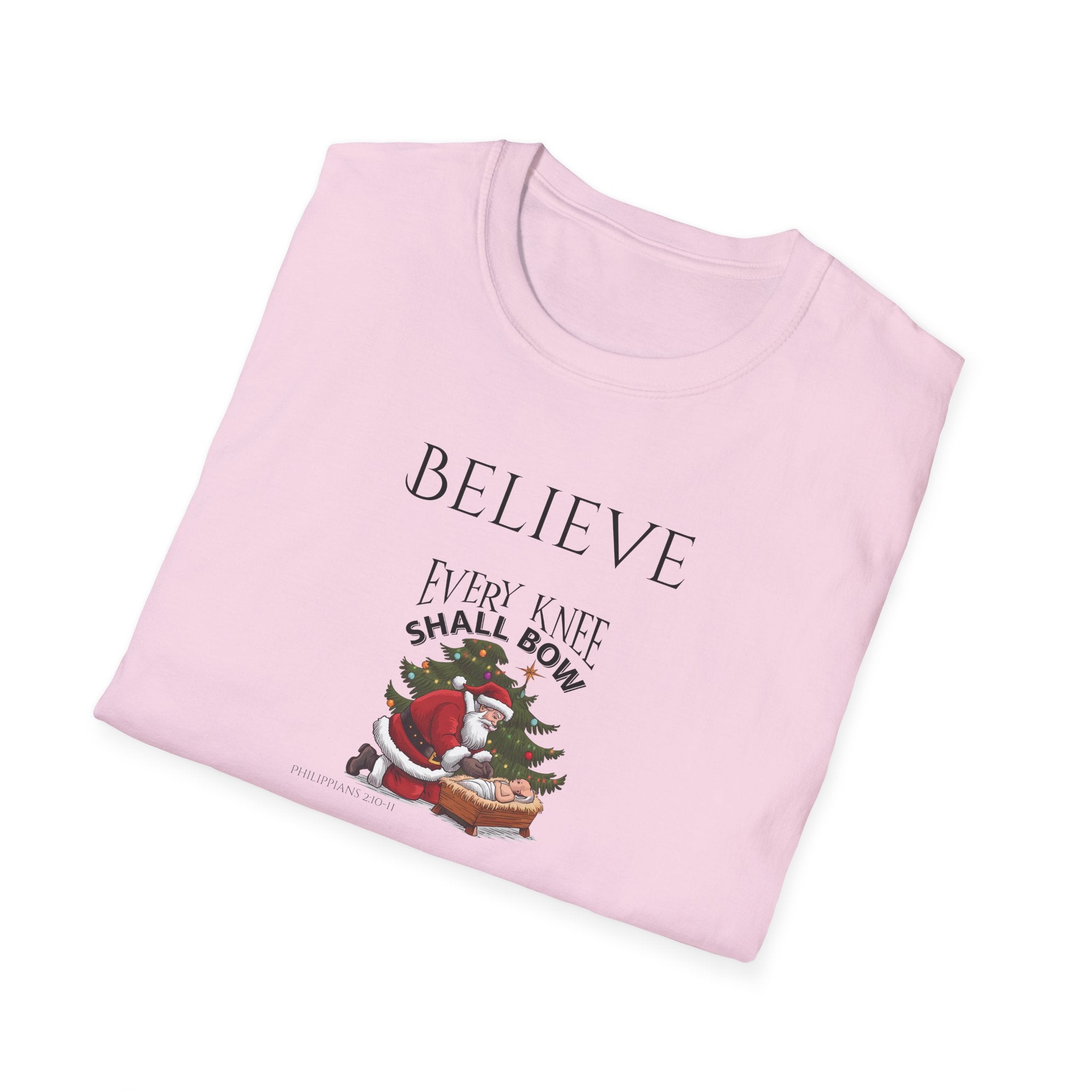 Believe Every Knee Shall Bow Christian Shirt for Women Men Shirts for Christians