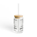Faith Hope Love Sipper Glass, 16oz - Christian Gifts for Women Men - Faith Based Gifts