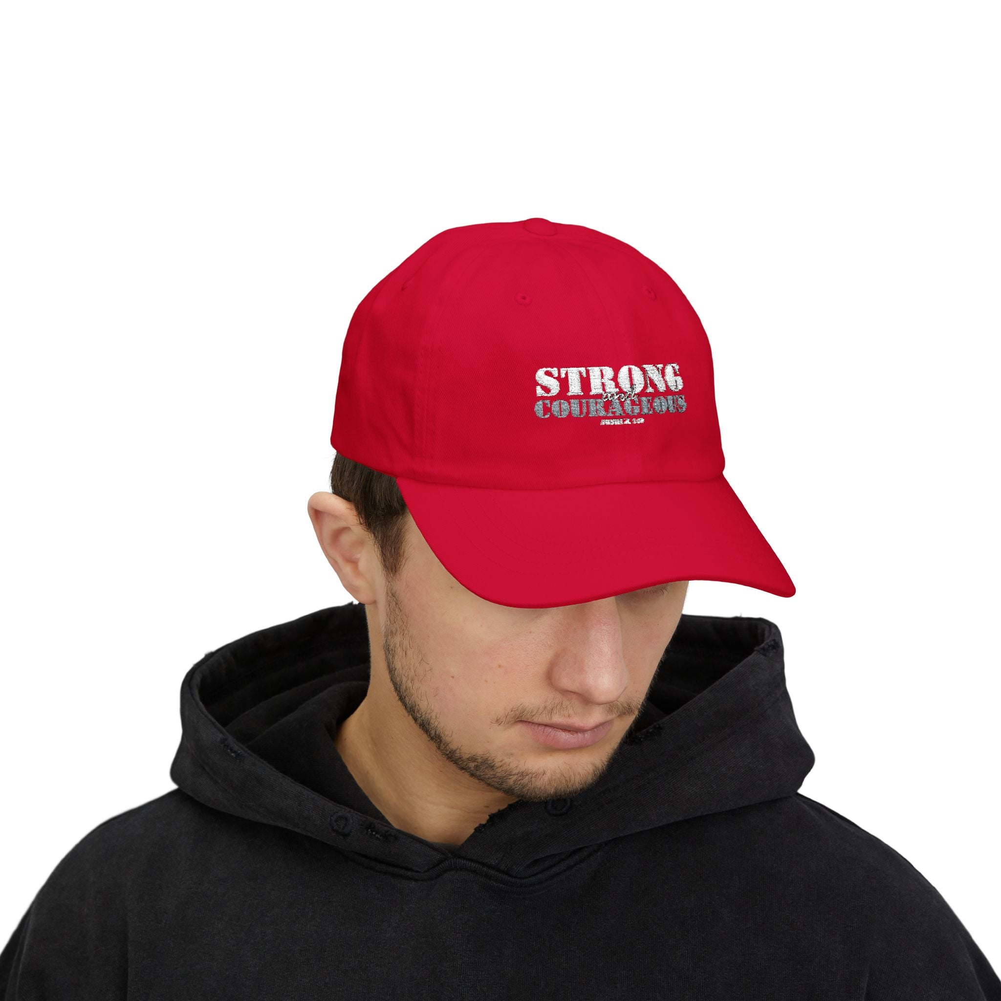 Strong & Courageous Hat — Embroidered Athletic Baseball Hat