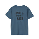 Back design - Jesus Has My Back T-Shirt — Christian Faith Cross Tee