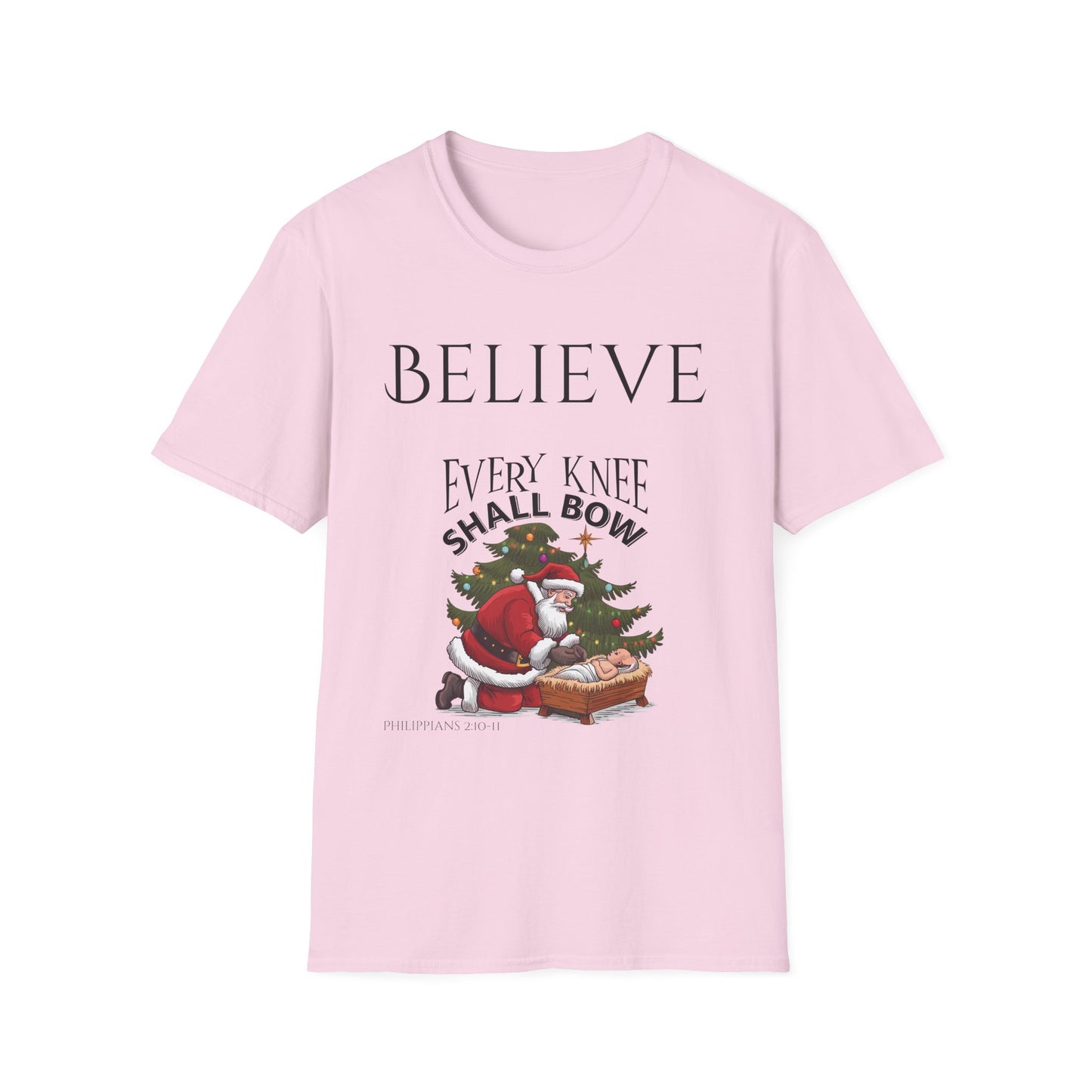 Believe Every Knee Shall Bow Christian Shirt for Women Men Shirts for Christians