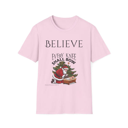 Believe Every Knee Shall Bow Christian Shirt for Women Men Shirts for Christians